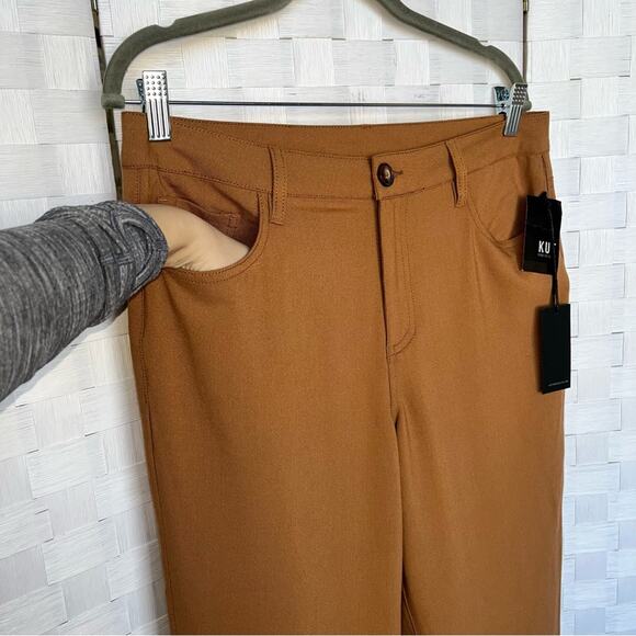 Kut From The Kloth Copper Wide Flare Leg Pants Size 6 - Picture 2 of 9